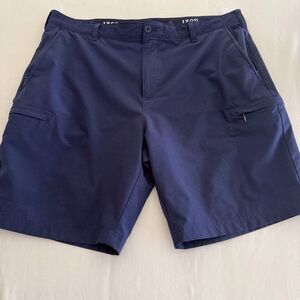IZOD Golf Shorts Mens Solid Flat Front‎  Navy Size 40 Performance Stretch Flex